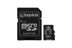 Карта памяти MicroSDXC 128GB UHS-I Class 10 Kingston Canvas Select Plus R100MB/s + SD-адаптер (SDCS2/128GB)