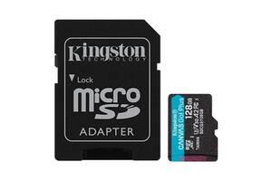 Карта памяти MicroSDXC 128GB UHS-I/U3 Class 10 Kingston Canvas Go! Plus R170/W90MB/s + SD-адаптер (SDCG3/128GB)