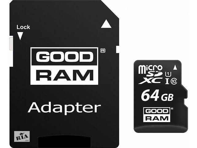 Карта памяти microSDXC 64GB UHS-I class 10 + adapter