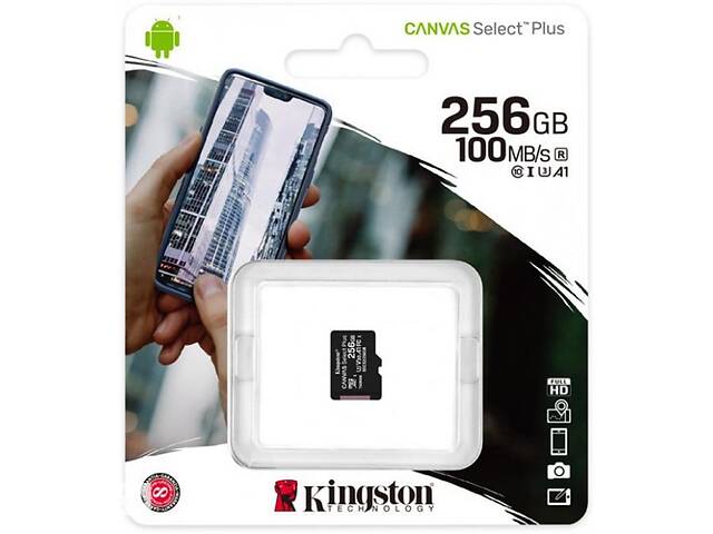 Карта памяти MicroSDXC King Canvas Select Plus UHS-1 256gb 10 Class Черный