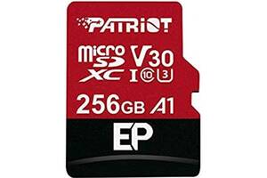 Карта памяти Patriot EP Micro SDXC 256GB UHS-I/U3 Class 10 A1 + SD-адаптер (PEF256GEP31MCX) (Код товара:22654)
