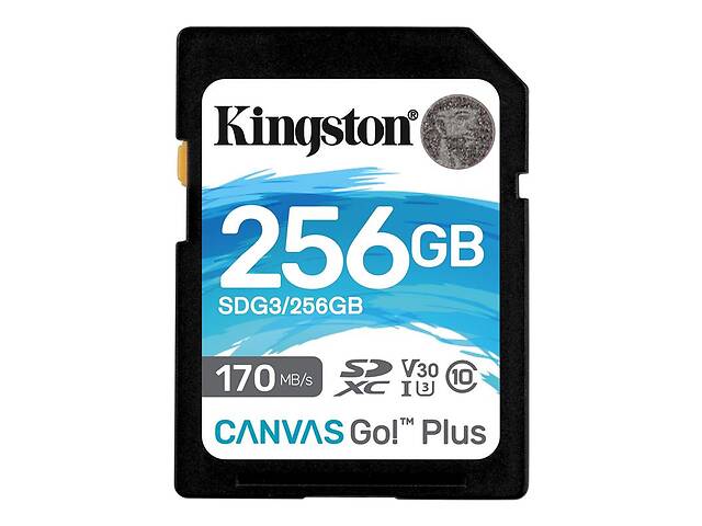 Карта памяти SDXC 256GB UHS-I/U3 Class 10 Kingston Canvas Go! Plus R170/W90MB/s (SDG3/256GB)