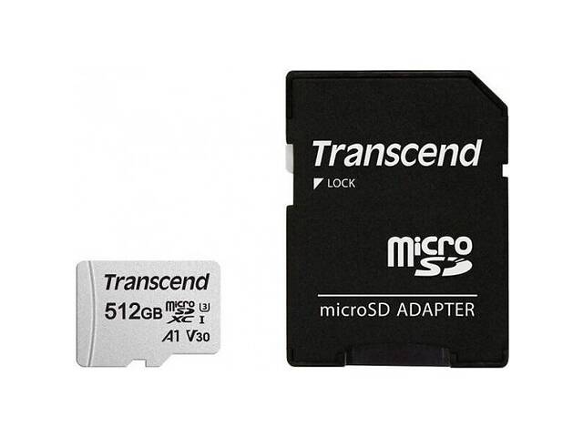 Карта памяти Transcend microSD 512GB 300S + адаптер (Код товара:14709)