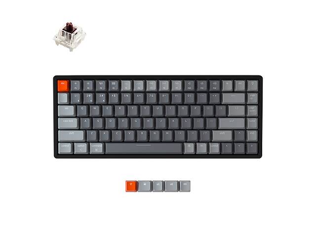 Keychron Клавиатура K2 84 Key Gateron G PRO Brown Hot-Swap RGB WL UA Black