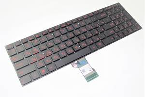 Kлавиатура для ноутбука ASUS G501/N501/N501J Black RU c подсветкой (A11689)