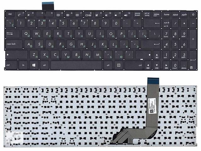 Клавиатура для ноутбука Asus VivoBook X542B PWR черная без рамки прямой Enter