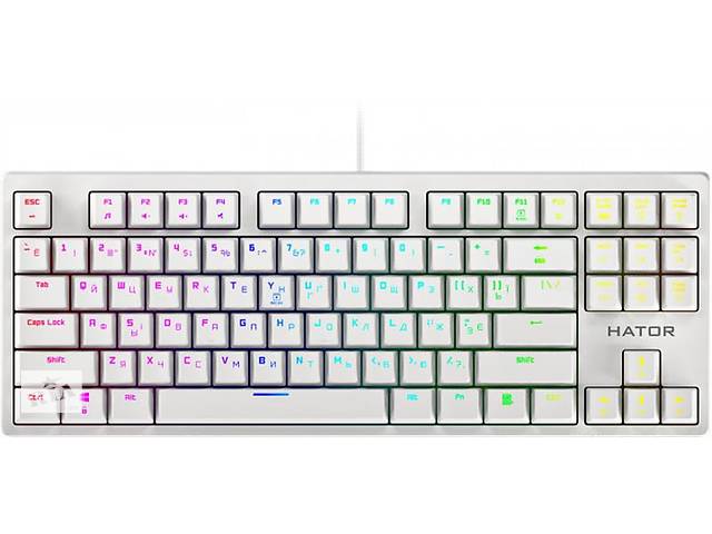 Клавиатура Hator Rockfall Evo TKL Optical ENG/UKR/RUS (HTK-631) White USB