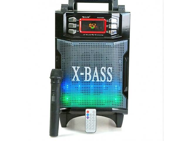 Колонка GOLON RX-2900BT 2000W Комбик Bluetooth MP3 FM Радиомикрофон пульт Черный (258672)