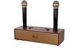 Колонка Kisonli G102 Bluetooth 5.3,Two microphone, 2х8W, 1800mAh, USB/TF/BT/AUX, DC: 5V, BOX, Brown, Q8