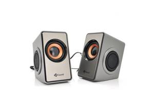 Колонки для ПК и ноутбука Kisonli T-007 Multimedia speaker 4 баса USB - 2.0 / AUX 3.5 mm 2x3W Grey