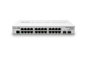 Коммутатор MikroTik CRS326-24G-2S+IN (24x1G, 2xSFP+, L3, настольный)