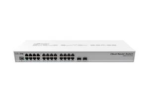 Коммутатор MikroTik CRS326-24G-2S+RM (24x1G, 2xSFP+, L3)