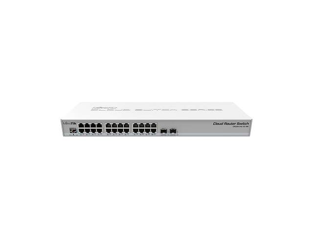 Коммутатор PoE управляемый L2 Mikrotik CRS326-24G-2S+RM