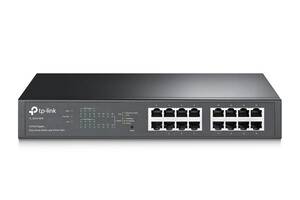 Коммутатор TP-LINK TL-SG1016PE (8хGE PoE+, 8xGE, 100W max, металл, easysmart)