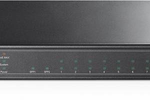 Коммутатор TP-LINK TL-SG2210P (8xGE PoE+, 2xSFP, web smart, max PoE 55W)