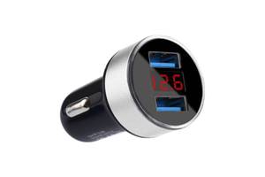 Компактный автомобильный адаптер Car Charger USB HC6 4915 серебристый (HC6_400)