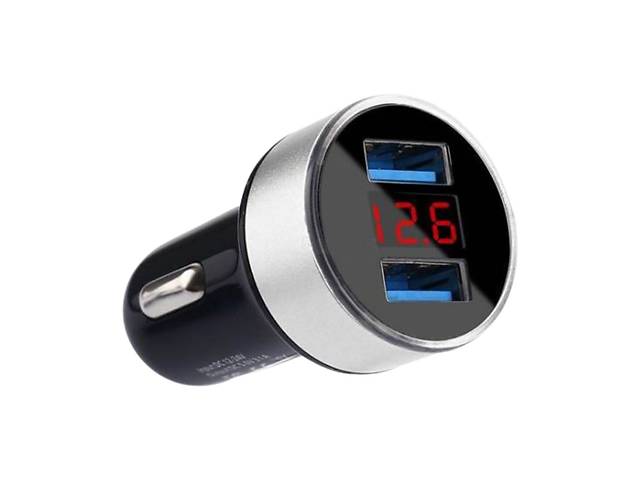 Компактный автомобильный адаптер Car Charger USB HC6 4915 серебристый (HC6_400)