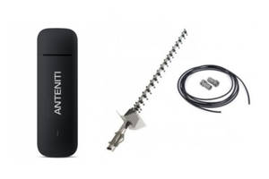 Комплект 4G интернет USB модем Anteniti E3372 4G антенна на 21 дБи с кабелем и переходником (до 150 Мбит/с) (1692973964)