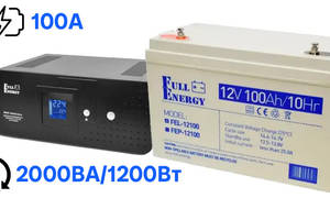 Комплект бессперебойного питания BBGP-220/20Ultra 2000ВА/1200 и 2 аккумулятора Full Energy FEL-12100