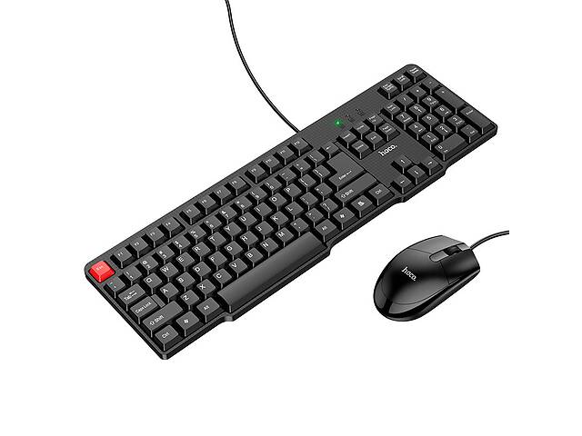 Комплект бизнес-мембранной клавиатуры и мыши Hoco GM16 1200DPI Black