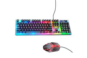 Комплект клавиатура и мышь с подсветкой Combo HOCO Luminous gaming GM18 Black