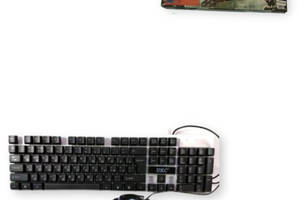 Комплект клавиатура и мышка с LED подсветкой KEYBOARD Combo Gamer K 01/M416 USB черный (5559_284)