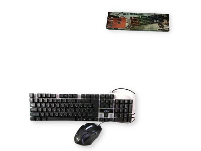 Комплект клавиатура и мышка с LED подсветкой KEYBOARD Combo Gamer K 01/M416 USB черный (5559_284)