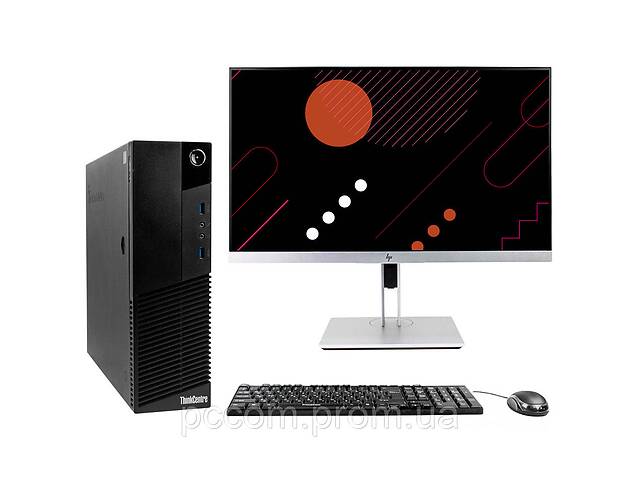 Комплект Lenovo ThinkCentre M83 SFF Intel Core i5-4430S 16Gb RAM 480Gb SSD + 23.8' HP EliteDisplay E243 FullHD