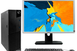 Комплект Lenovo ThinkCentre M83 SFF Intel Core i5-4430S 8Gb RAM 240Gb SSD + 22' Dell P2213 1680x1050 USB-Hub