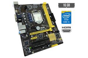 Комплект: Материнська плата Asus H81M-CT/Intel Core i5-4590S (4 ядра по 3.0 - 3.7 GHz)/16 GB DDR3/Intel HD Grap...