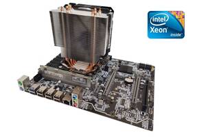 Комплект: Материнская плата X79-2.4F + Intel Xeon E5-2690 v2 (10 (20) ядер по 3.0 - 3.6 GHz) + 16 GB DDR3 + Кулер SNO...