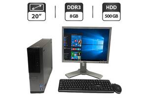 Комплект ПК: Dell OptiPlex 390 SFF / Intel Core i3-2120 (2 (4) ядра по 3.3 GHz) / 8 GB DDR3 / 500 GB HDD / Intel Grap...