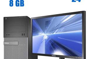 ПК+Монитор Dell OptiPlex 390 Tower/ Pentium G620/ 8GB RAM/ 240GB SSD/ HD + Samsung NC241/ 24' (1920x1080) TN