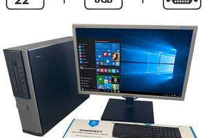 Комплект ПК: Dell OptiPlex 790 Desktop / Intel Core i5-2400 (4 ядра по 3.1 - 3.4 GHz) / 8 GB DDR3 / 250 GB HDD / Inte...