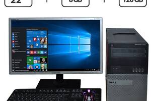 Комплект ПК: Dell OptiPlex 9020 Tower / Intel Core i5-4570 (4 ядра по 3.2 - 3.6 GHz) / 8 GB DDR3 / 120 GB SSD / Intel...