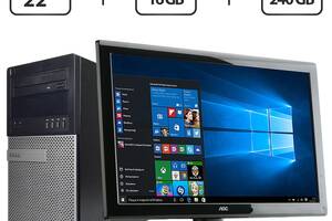 Комплект ПК: Dell OptiPlex 9020 Tower / Intel Core i5-4570 (4 ядра по 3.2 - 3.6 GHz) / 16 GB DDR3 / 240 GB SSD NEW /...