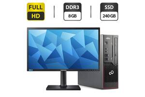 ПК+Монитор Fujitsu Esprimo C710 SFF/ i7-3770/ 8GB RAM/ 240GB SSD/ HD 4000 + Samsung LS24E65UPLX/CI/ 23.6' (1920x1080)...