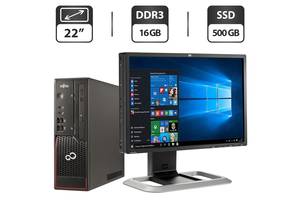 Комплект ПК: Fujitsu Esprimo C720 Desktop / Intel Core i3-4130 (2 (4) ядра по 3.4 GHz) / 16 GB DDR3 / 500 GB SSD / In...