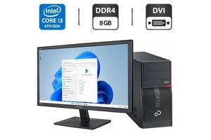 Комплект ПК: Fujitsu Esprimo P556 E85+ Tower / Intel Core i3-6100 (2 (4) ядра по 3.7 GHz) / 8 GB DDR4 / 500 GB HDD /...