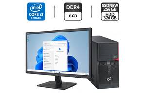 Комплект ПК: Fujitsu P556 E85+ Tower / Intel Core i3-6100 (2 (4) ядра по 3.7 GHz) / 8 GB DDR4 / 256 GB SSD NEW + 320...