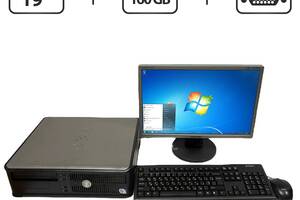 Комплект ПК: компьютер Dell OptiPlex 330 SFF / Intel Core 2 Duo E4300 (2 ядра по 1.8 GHz) / 4 GB DDR2 / 160 GB HDD /...