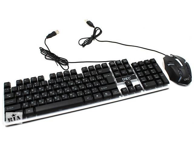 Комплект проводная клавиатура LED и мышь UKC M-416 5559