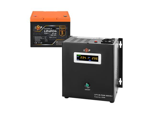 Комплект резервного питания LogicPower W500 + литиевая (LiFePO4) батарея 819 Wh