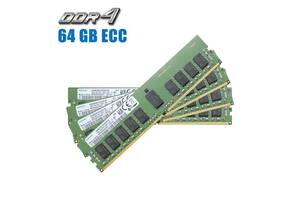 Комплект: Серверная оперативная память Samsung / 64 GB (4x16 GB) / 1Rx4 PC4-2400T / DDR4 ECC / 2400 MHz
