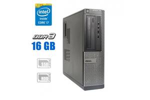 Компьютер Б-класс Dell OptiPlex 390 DT / Intel Core i7-2600 (4 (8) ядра по 3.4 - 3.8 GHz) / 16 GB DDR3 / 120 GB SSD +...