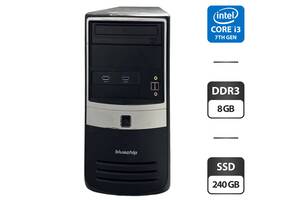 Компьютер Bluechip Tower / Intel Core i3-6100 (2 (4) ядра по 3.7 GHz) / 8 GB DDR3 / 240 GB SSD / Intel HD Graphics 53...