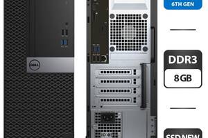 Компьютер Dell OptiPlex 3040 Tower / Intel Core i3-6100 (2 (4) ядра по 3.7 GHz) / 8 GB DDR3 / 480 GB SSD / Intel HD G...