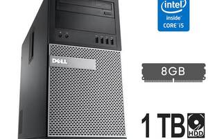 Компьютер Dell OptiPlex 7020 Tower / Intel Core i5-4590 (4 ядра по 3.3 - 3.7 GHz) / 8 GB DDR3 / 1000 GB HDD / Intel H...