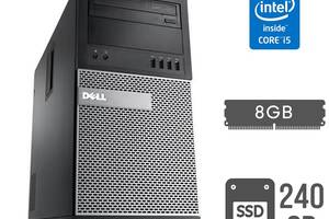 Компьютер Dell OptiPlex 7020 Tower / Intel Core i5-4590 (4 ядра по 3.3 - 3.7 GHz) / 8 GB DDR3 / 240 GB SSD / Intel HD...