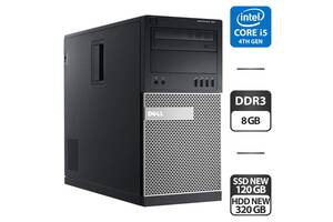 Компьютер Dell OptiPlex 9020 Tower / Intel Core i5-4570 (4 ядра по 3.2 - 3.6 GHz) / 8 GB DDR3 / 120 GB SSD NEW + 320...